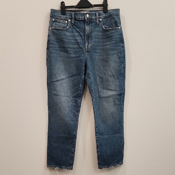 Madewell High-Rise Slim Boyjean in Lavern Wash - Picture 7 of 13